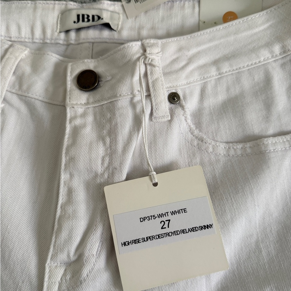 JBD White High-Rise Jeans